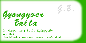 gyongyver balla business card