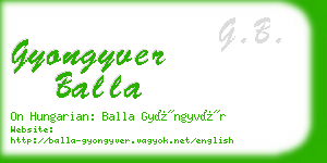 gyongyver balla business card